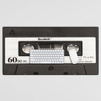 Cassette Tape Black And White #decor #society6 #buyart Desk Mat Gallery Image 1