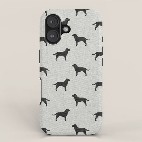 Black Labrador Retriever Dog Silhouette Iphone Case Gallery Image 1