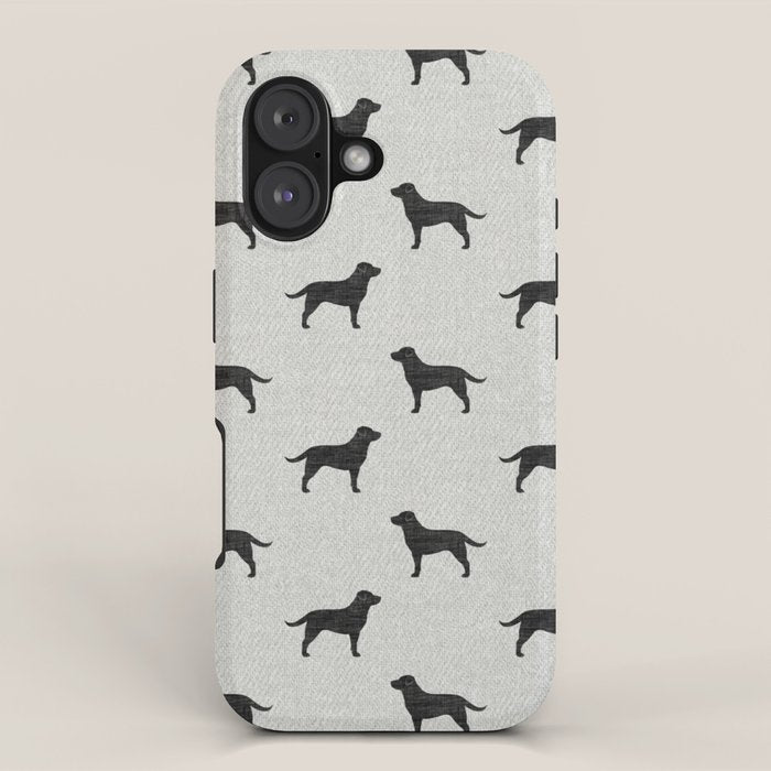 Black Labrador Retriever Dog Silhouette iPhone Case Gallery Image 1