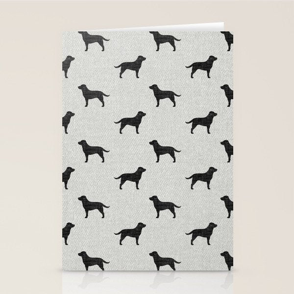 Black Labrador Retriever Dog Silhouette Stationery Card Gallery Image 2