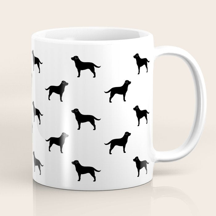 Black Labrador Retriever Dog Silhouette Coffee Mug Gallery Image 1