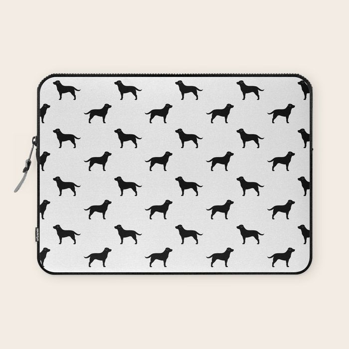 Black Labrador Retriever Dog Silhouette Laptop Sleeve Gallery Image 1