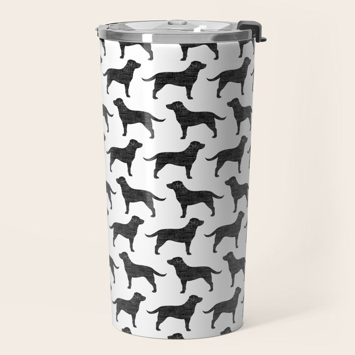 Black Labrador Retriever Dog Silhouette Travel Mug Gallery Image 2
