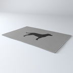 Black Labrador Retriever Dog Silhouette Rug Gallery Image 3