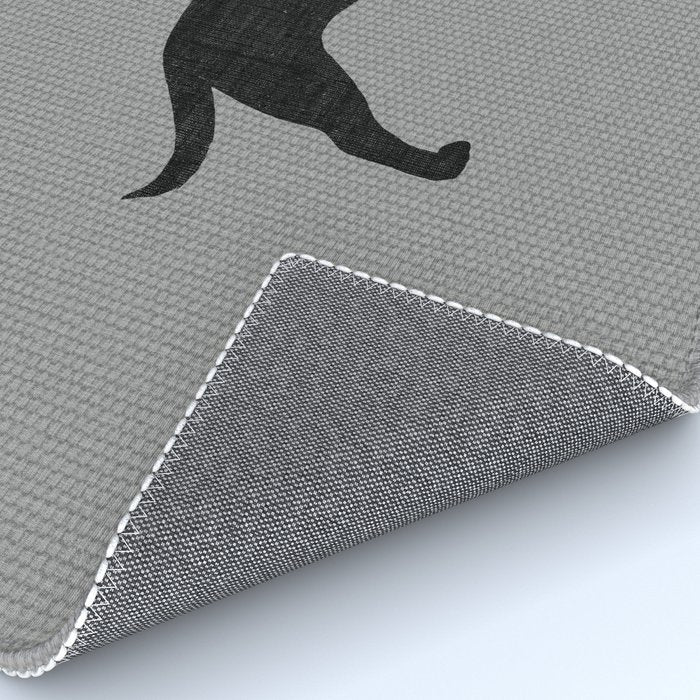 Black Labrador Retriever Dog Silhouette Rug Gallery Image 4
