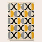 Mid Century Modern Half Circle Pattern 547 Beige Black Gray and Yellow Cutting Board Gallery Image 1