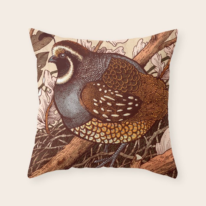 Little Quail Throw Pillow Gallery Image 6