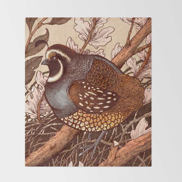 Little Quail Throw Blanket Gallery Image 2
