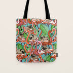 Flamingo Party Tote Bag Gallery Image 1