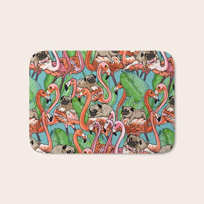 Flamingo Party Bath Mat Gallery Image 1