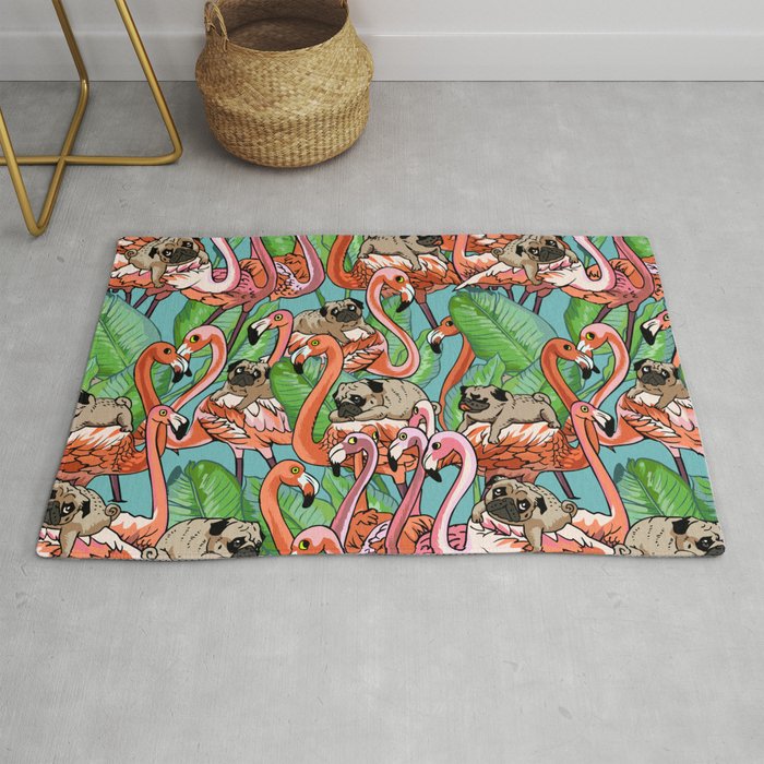 Flamingo Party Rug Gallery Image 1