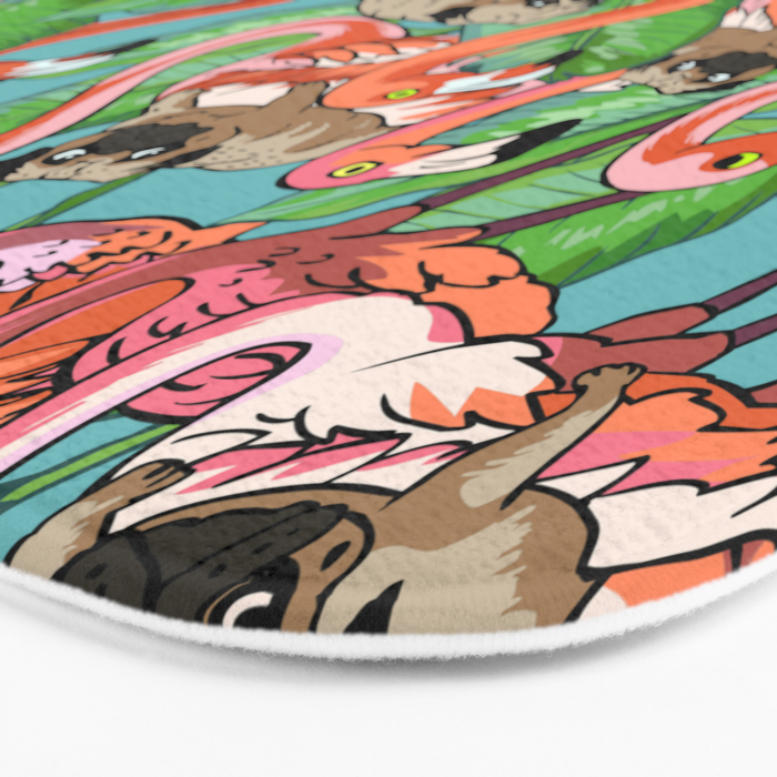 Flamingo Party Bath Mat Gallery Image 3