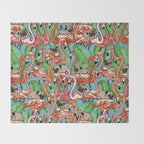 Flamingo Party Throw Blanket Gallery Image 2