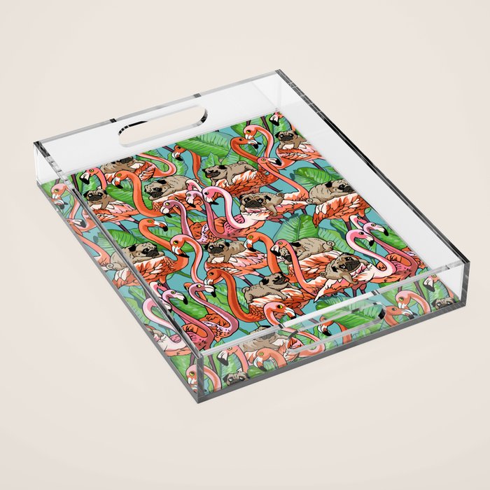 Flamingo Party Acrylic Tray Gallery Image 1