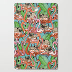 Flamingo Party Cutting Board Gallery Image 1