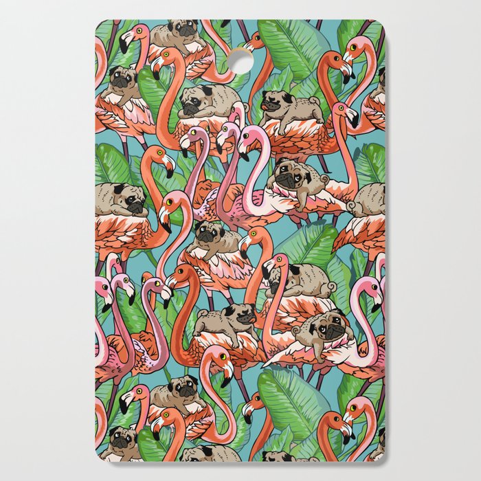 Flamingo Party Cutting Board Gallery Image 1