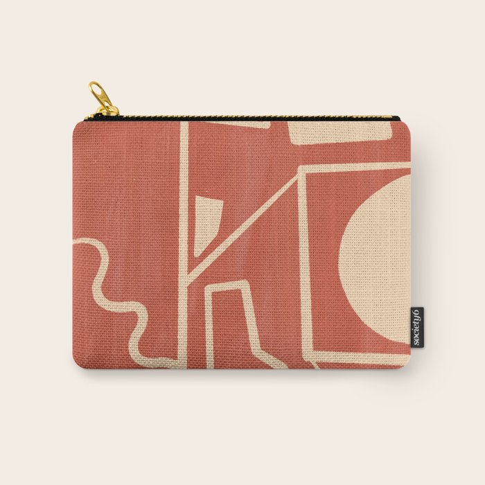 Modern Abstract Minimal Shapes 39/3 Carry All Pouch Gallery Image 1