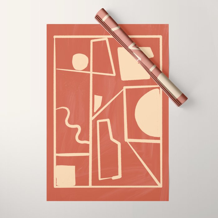 Modern Abstract Minimal Shapes 39/3 Wrapping Paper Gallery Image 1