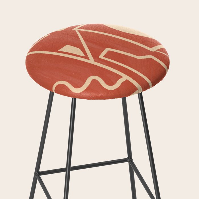 Modern Abstract Minimal Shapes 39/3 Stool Gallery Image 2
