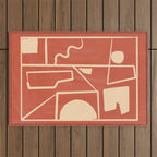 Modern Abstract Minimal Shapes 39/3 Outdoor Rug Gallery Image 1