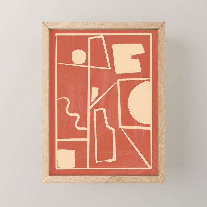 Modern Abstract Minimal Shapes 39/3 Mini Art Print Gallery Image 1
