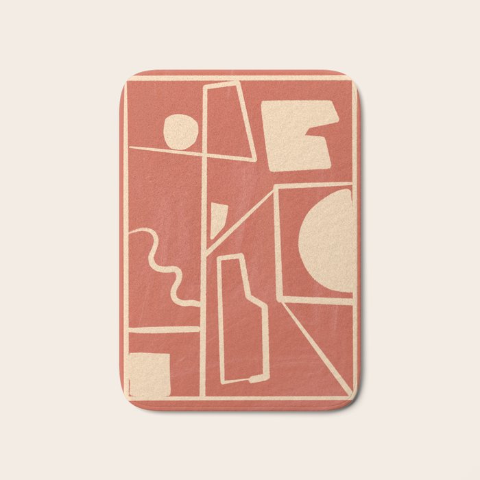 Modern Abstract Minimal Shapes 39/3 Bath Mat Gallery Image 1