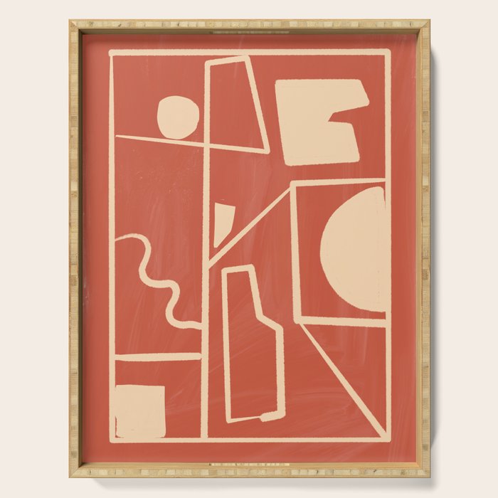 Modern Abstract Minimal Shapes 39/3 Serving Tray Gallery Image 1