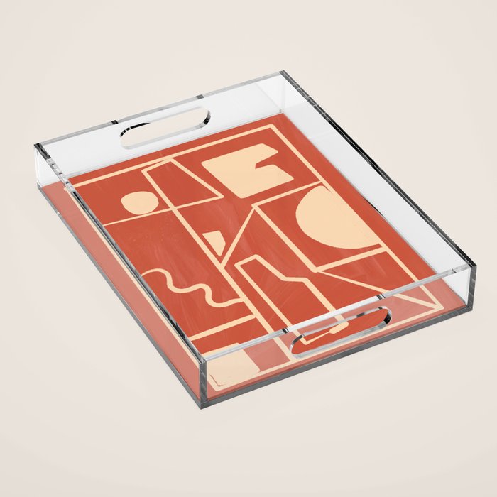 Modern Abstract Minimal Shapes 39/3 Acrylic Tray Gallery Image 1