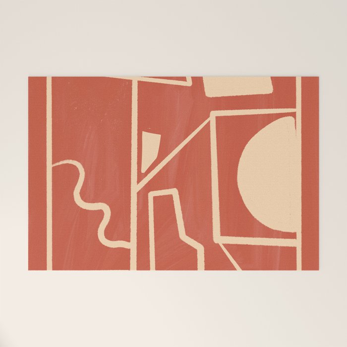 Modern Abstract Minimal Shapes 39/3 Welcome Mat Gallery Image 1