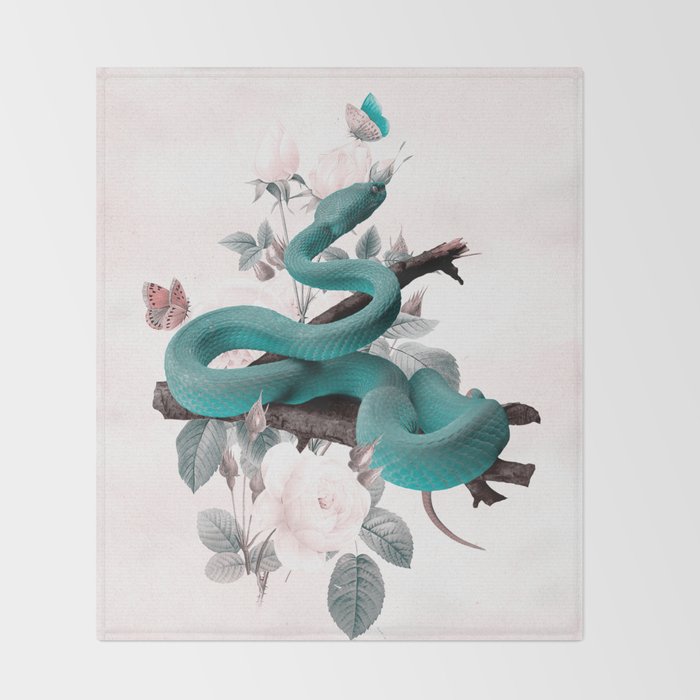 SNAKE 2 Throw Blanket Gallery Image 2