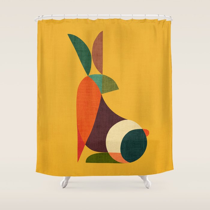 Rabbit Shower Curtain Gallery Image 1