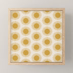 Boho Summer Sun Pattern I Golden Mini Art Print Gallery Image 1