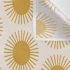 Boho Summer Sun Pattern I Golden Wall Tapestry Gallery Image 3