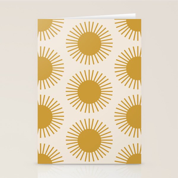 Boho Summer Sun Pattern I Golden Stationery Card Gallery Image 2