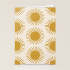 Boho Summer Sun Pattern I Golden Stationery Card Gallery Image 2