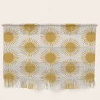 Boho Summer Sun Pattern I Golden Wall Hanging Gallery Image 1