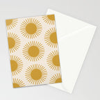 Boho Summer Sun Pattern I Golden Stationery Card Gallery Image 2