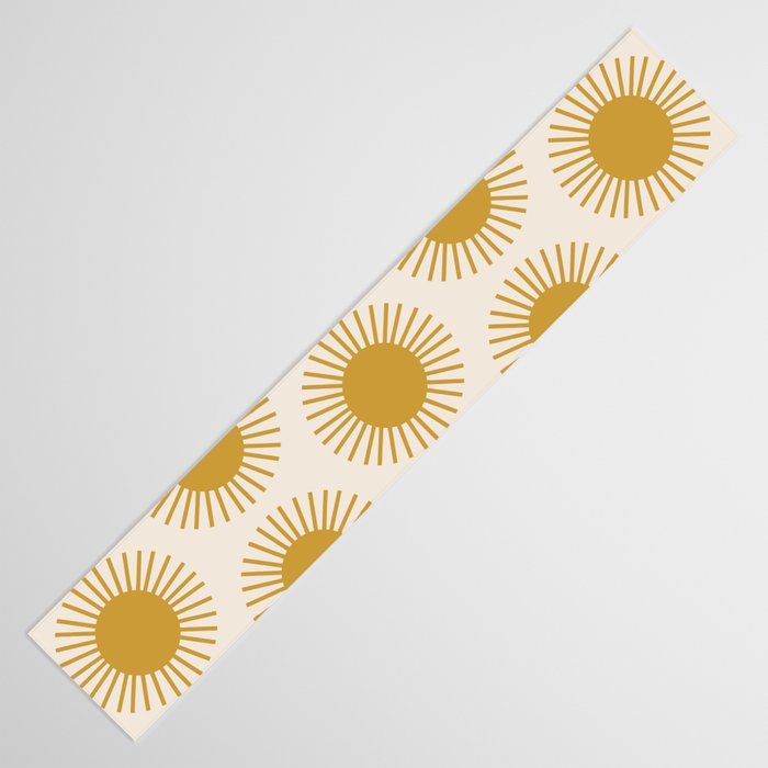 Boho Summer Sun Pattern I Golden Table Runner Gallery Image 3