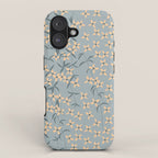 Seamless pattern design with hand drawn flowers and floral elements iPhone Case Gallery Image 1