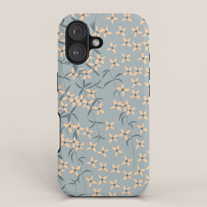 Seamless pattern design with hand drawn flowers and floral elements iPhone Case Gallery Image 1
