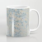 Seamless pattern design with hand drawn flowers and floral elements Coffee Mug Gallery Image 1