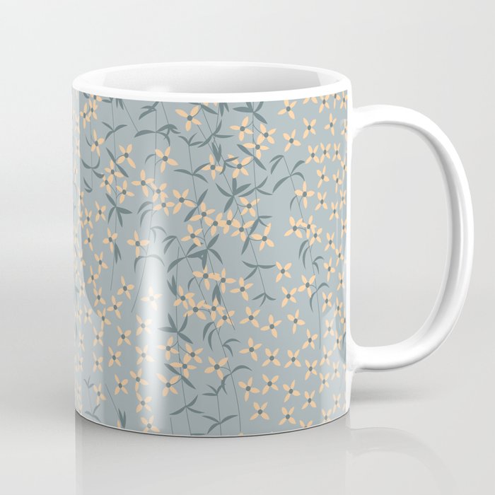 Seamless pattern design with hand drawn flowers and floral elements Coffee Mug Gallery Image 1