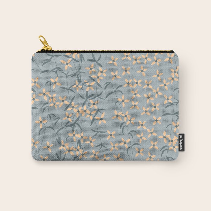 Seamless pattern design with hand drawn flowers and floral elements Carry All Pouch Gallery Image 1
