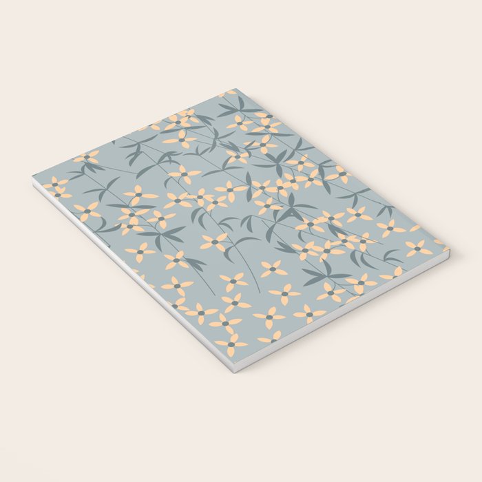 Seamless pattern design with hand drawn flowers and floral elements Notebook Gallery Image 3