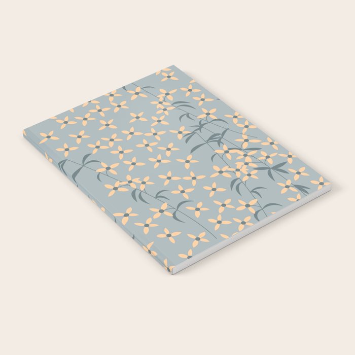 Seamless pattern design with hand drawn flowers and floral elements Notebook Gallery Image 1