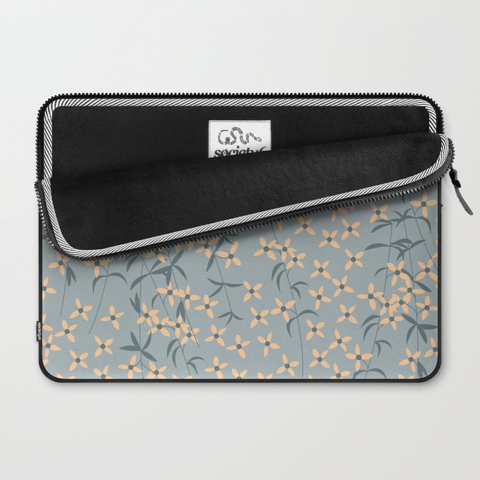 Seamless pattern design with hand drawn flowers and floral elements Laptop Sleeve Gallery Image 2