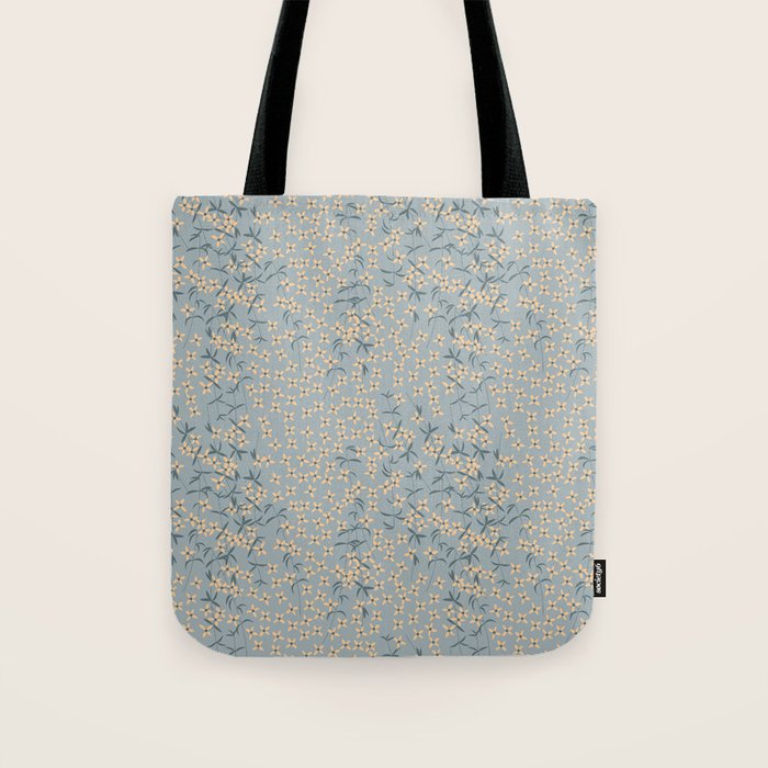 Seamless pattern design with hand drawn flowers and floral elements Tote Bag Gallery Image 1