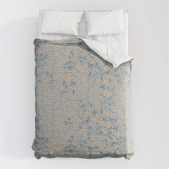 Seamless pattern design with hand drawn flowers and floral elements Comforter Gallery Image 6