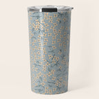 Seamless pattern design with hand drawn flowers and floral elements Travel Mug Gallery Image 1