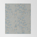 Seamless pattern design with hand drawn flowers and floral elements Throw Blanket Gallery Image 2